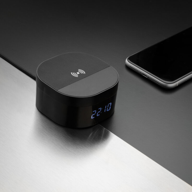 Bezdrôtovo nabíjacie digitálne hodiny Aria 5W - Image 10