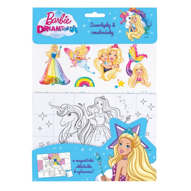 BARBIE DREAMTOPIA – Magnetky, maľovanky, samolepky