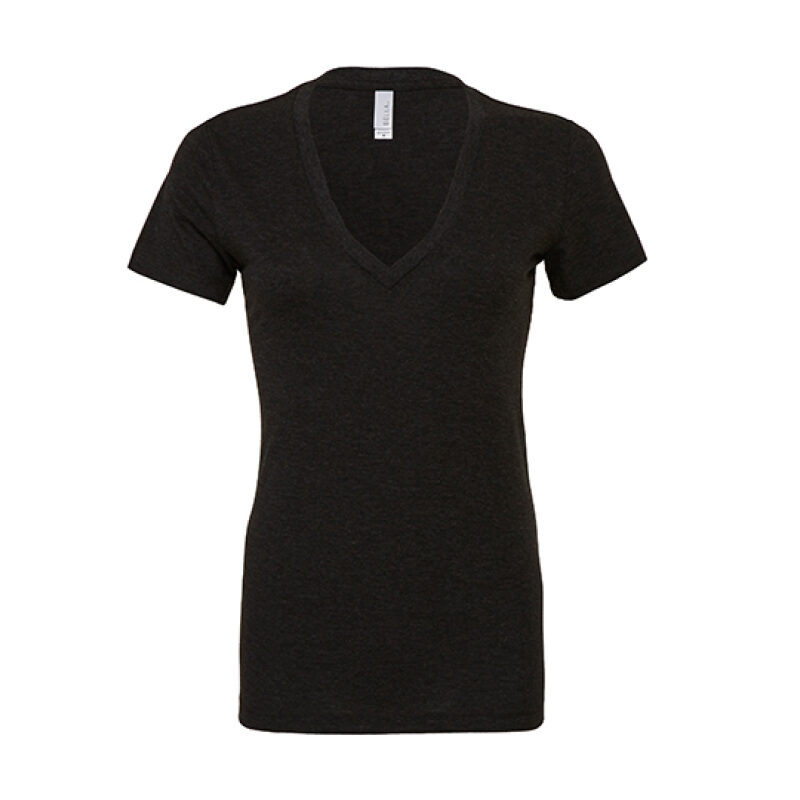 Women`s Triblend Deep V-Neck T-Shirt