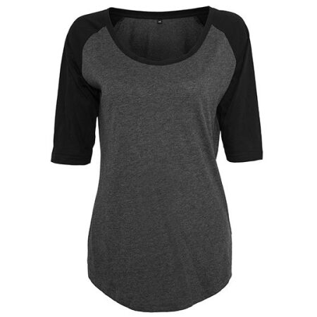 Ladies` 3/4 Contrast Raglan Tee