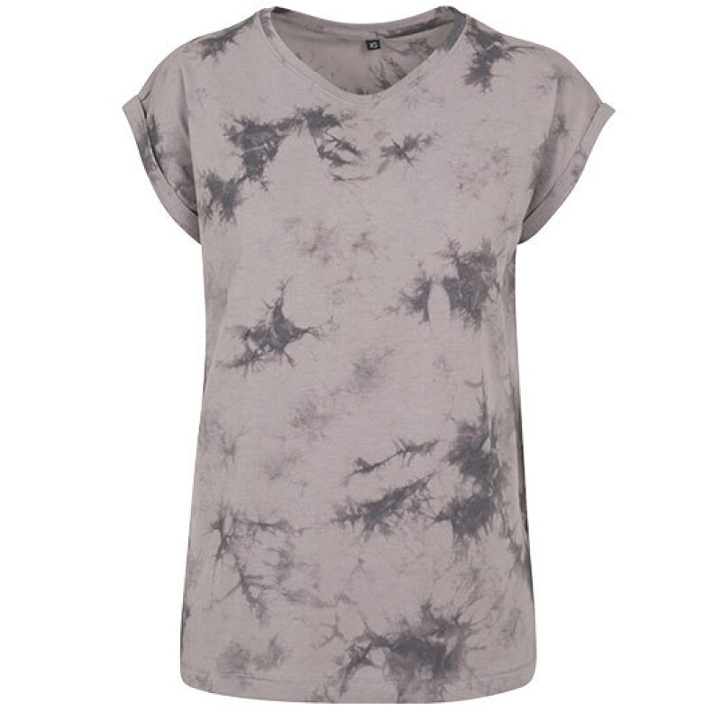 Ladies` Batik Dye Extended Shoulder Tee