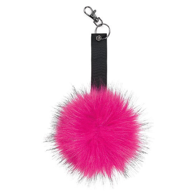 Faux Fur Pop Pom Key Ring