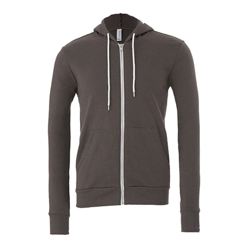 Unisex Zip-Up Poly-Cotton Fleece Hoodie