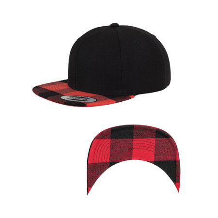 Checked Flanell Peak Snapback Cap