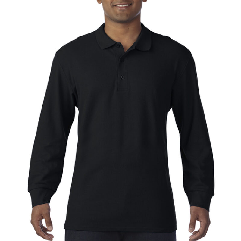 Premium Cotton® Long Sleeve Double Piqué Polo