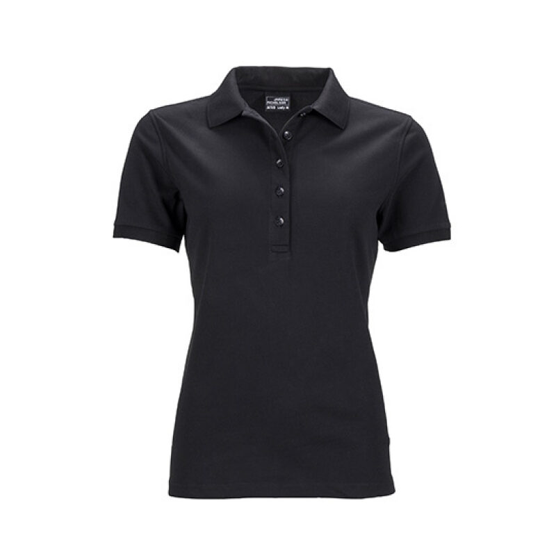 Ladies` Elastic Polo Piqué