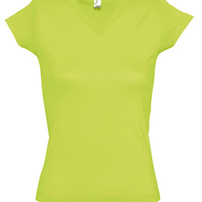 Ladies` V-Neck-T-Shirt Moon