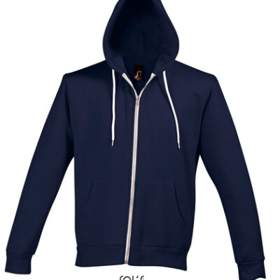 Unisex Hooded Zipped Jacket Silver