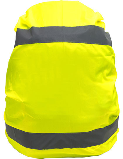 High visibility elasticated cover for backpacks