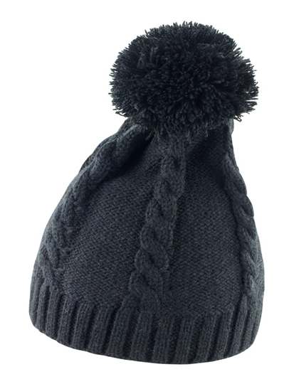 Cable Knit Pom-Pom Beanie