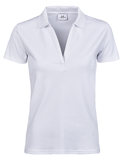 Womens Luxury Stretch V-Neck Polo