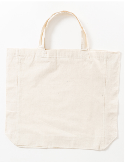 Cotton bag with sidefold