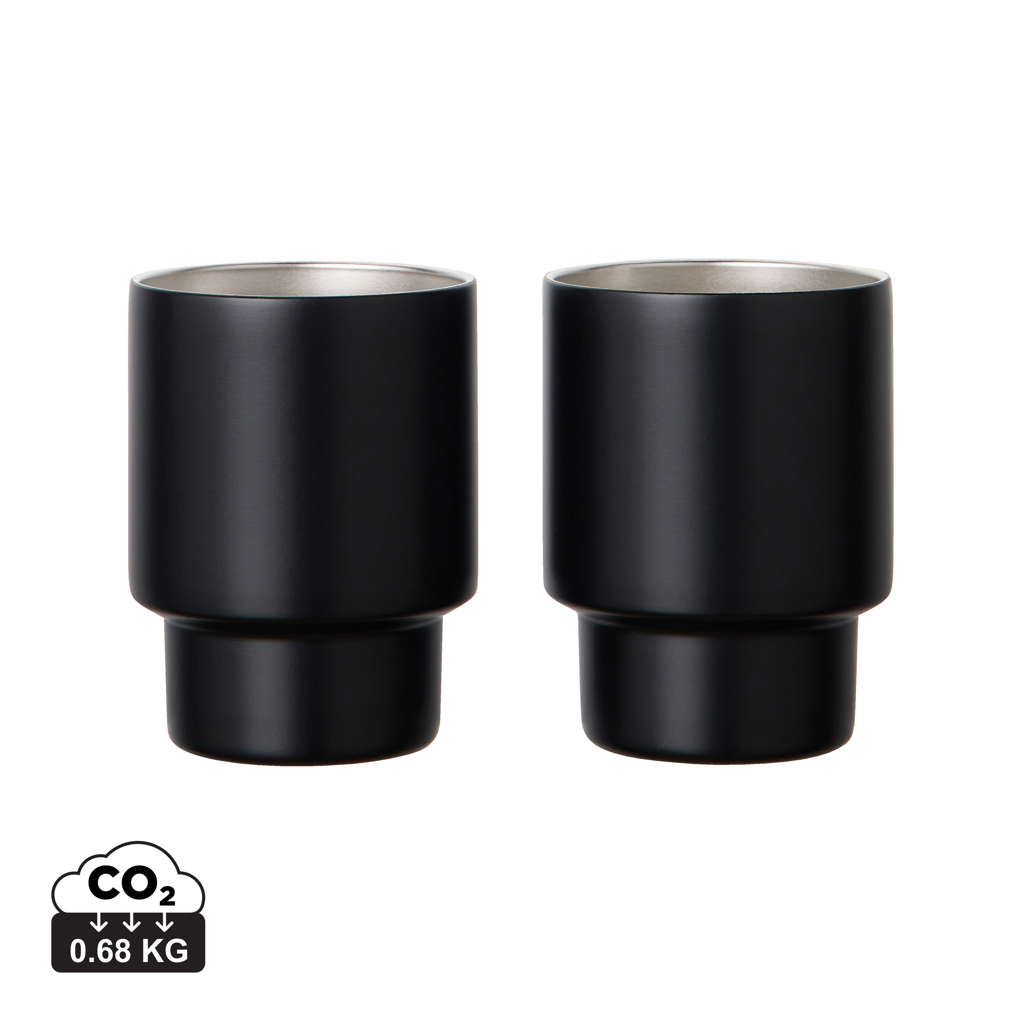 VINGA Nagano RCS recyklované nerezové hrnčeky, sada 2 ks