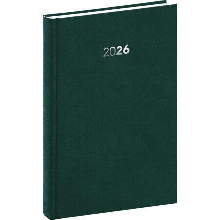 NOTIQUE Denný diár Balakon 2026, zelený, 15 x 21 cm