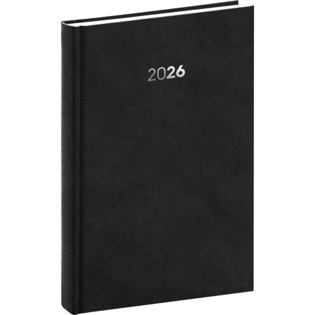 NOTIQUE Denný diár Balakon 2026, čierny, 15 x 21 cm