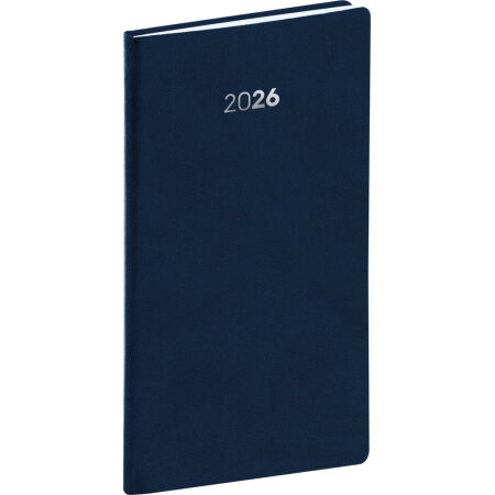 NOTIQUE Vreckový diár Balakon 2026, tmavomodrý, 9 x 15,5 cm