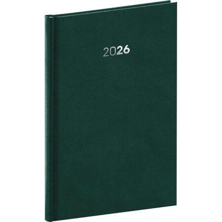 NOTIQUE Týždenný diár Balakon 2026, zelený, 15 x 21 cm