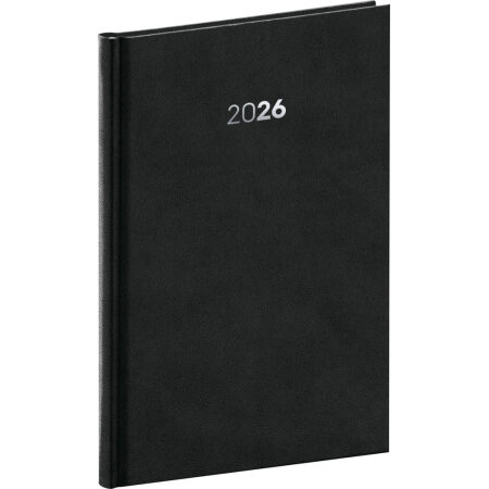 NOTIQUE Týždenný diár Balakon 2026, čierny, 15 x 21 cm