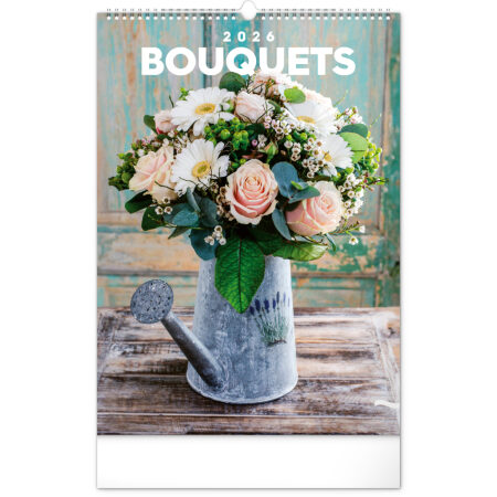 NOTIQUE Nástenný kalendár Kytice 2026, 33 x 46 cm