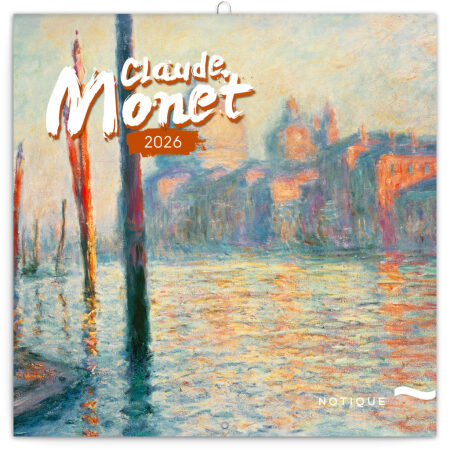NOTIQUE Poznámkový kalendár Claude Monet 2026, 30 x 30 cm