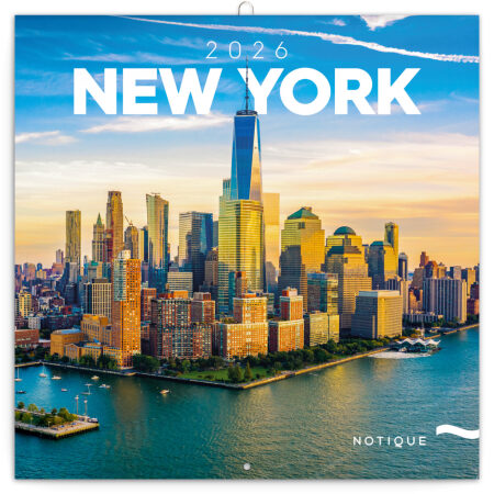 NOTIQUE Poznámkový kalendár New York 2026, 30 x 30 cm