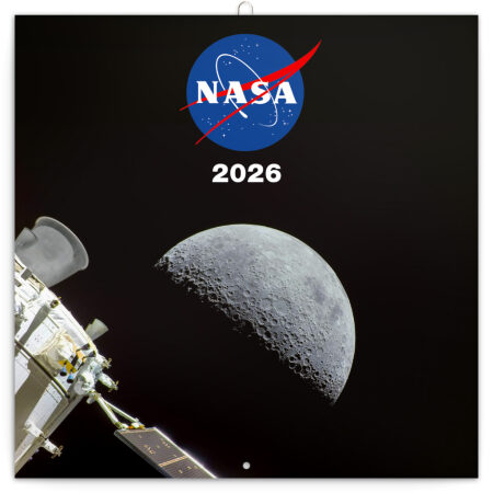 NOTIQUE Poznámkový kalendár NASA 2026, 30 x 30 cm