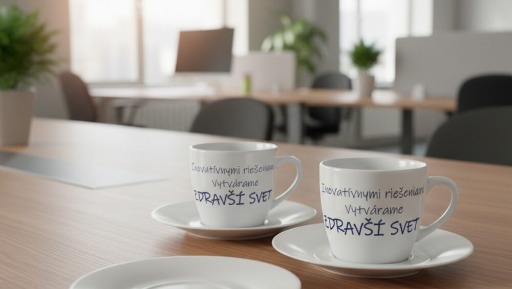 capuccino šálka s logom