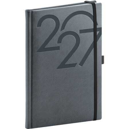 NOTIQUE Týždenný diár Ajax 2027, čierny, 15 x 21 cm
