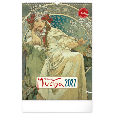 NOTIQUE Nástenný kalendár Alfons Mucha 2027, 33 x 46 cm