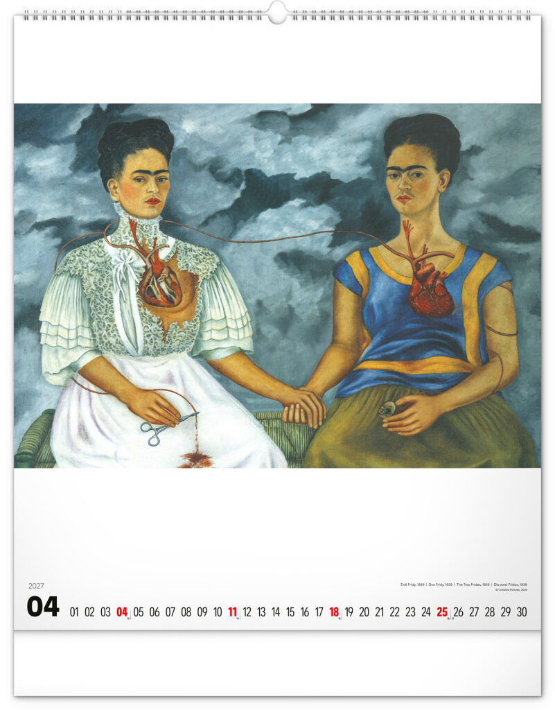 NOTIQUE Nástenný kalendár Frida Kahlo 2027, 48 x 56 cm – Obrázok 5