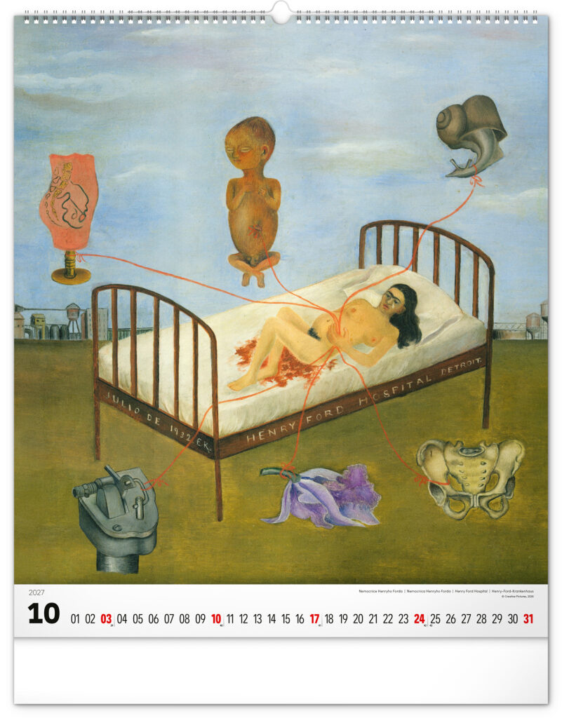 NOTIQUE Nástenný kalendár Frida Kahlo 2027, 48 x 56 cm – Obrázok 11