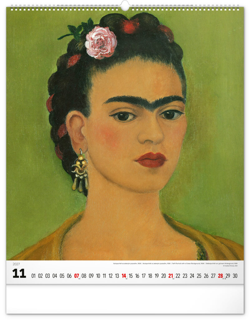 NOTIQUE Nástenný kalendár Frida Kahlo 2027, 48 x 56 cm – Obrázok 12