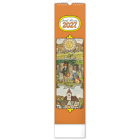 NOTIQUE Nástenný kalendár Josef Lada CZ/SK 2027, 12 x 48 cm
