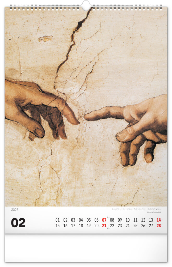 NOTIQUE Nástenný kalendár Renesancia 2027, 33 x 46 cm – Obrázok 3