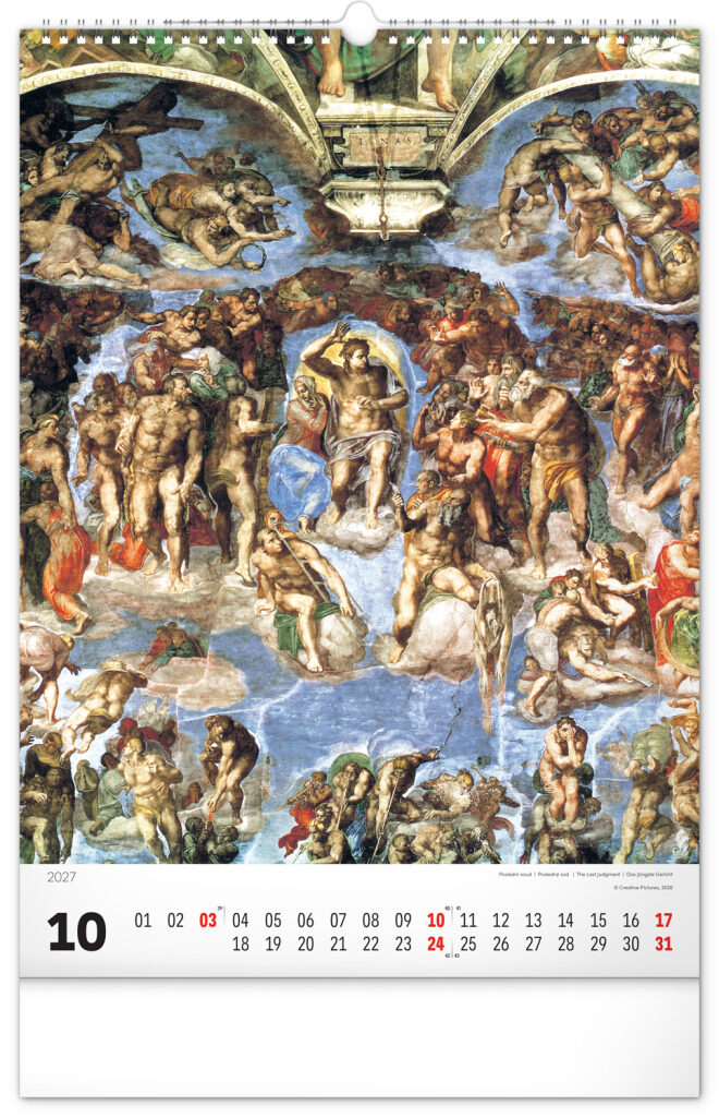 NOTIQUE Nástenný kalendár Renesancia 2027, 33 x 46 cm – Obrázok 11