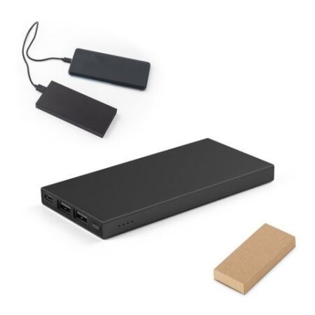 DOROTHY 5. Powerbanka s kapacitou 5 000 mAh vyrobená zo recyklovaného hliníka (100% rAL)