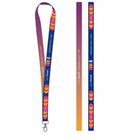 Vytlačená vzorka Lanyard SUBLIMATION Long II (20 mm) z polyesteru