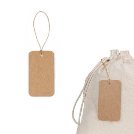 LABEL RECTANGULAR. Obdĺžniková etiketa vyrobená zo 100 % recyklovaného papiera (700 g/m²)