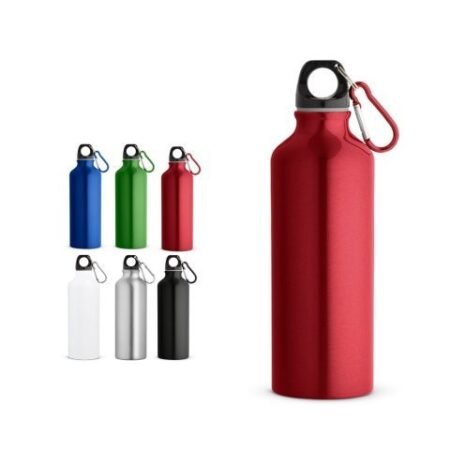 RE-LANDSCAPE M. Recyklovaná hliníková fľaša (100% rAL) s karabínkou 530 ml