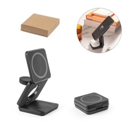 BROGLIE. Super rýchla 15W magnetická bezdrôtová nabíjačka 4v1 v recyklovaného ABS-a (100% rABS)