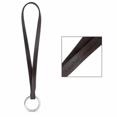Vytlačená vzorka Lanyard LEATHER Short Slim (10 mm)